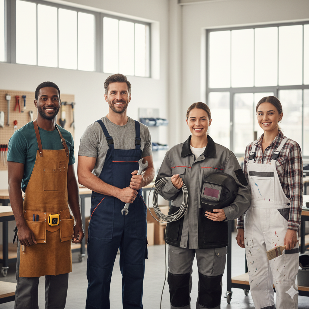 handwerker verschiedene branchen - temorär - festanstellung